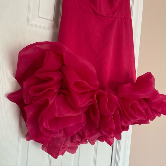 OOAK Strapless Fuchsia Dress - Picture 3 of 8